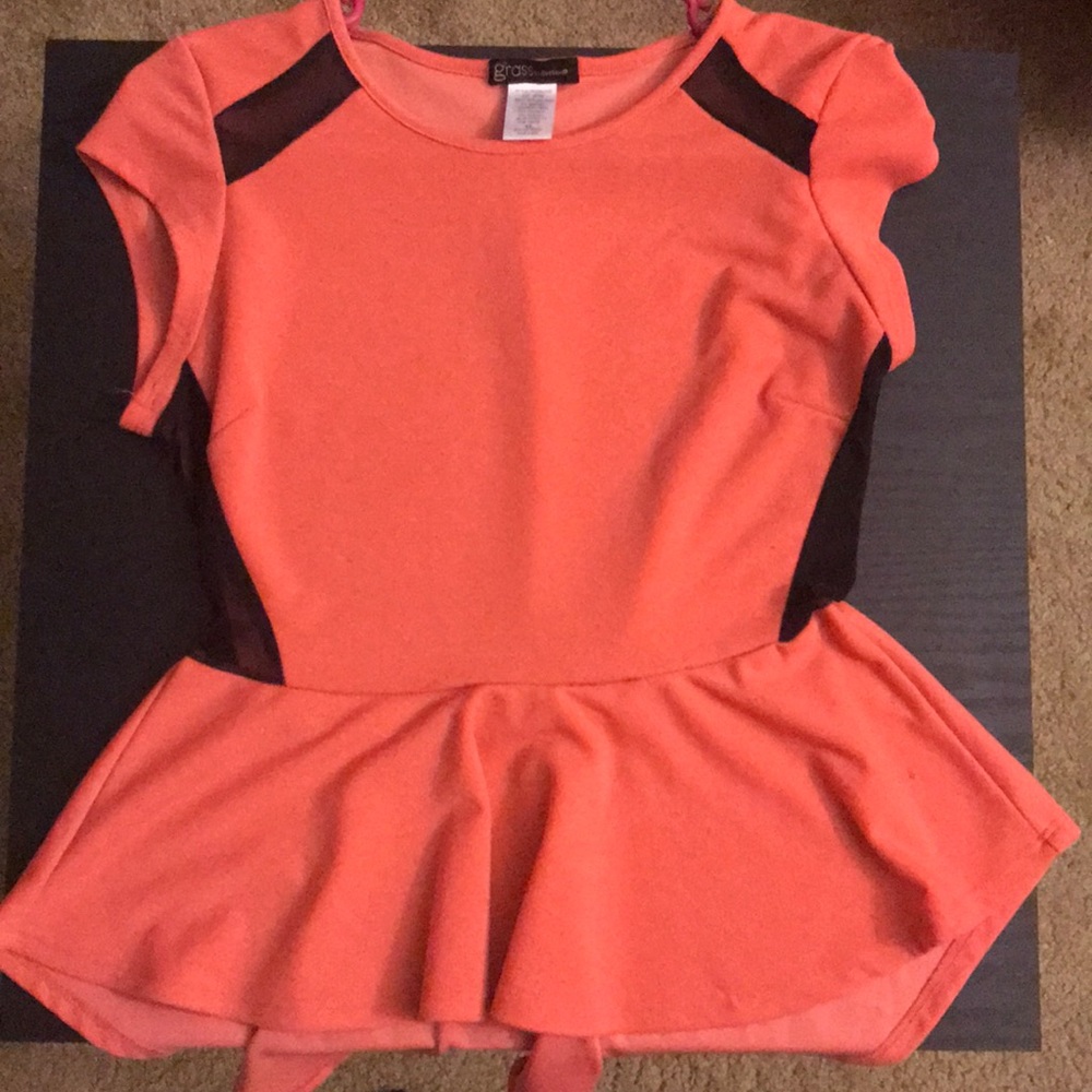High low coral top